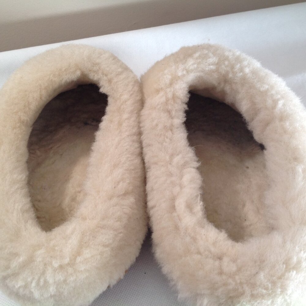 Tory Burch Moccasin Suede Leather Shearling Slippers 11 - Picture 8 of 8